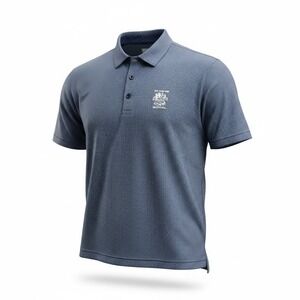 Golf Callaway Whistling Straits Mens Polo Shirt Blue Check Opti-Dri Size Large